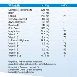 VITAL Power Frucht-Getränkepulver Konzentration Fitness
