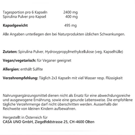 Spirulina green power Algen